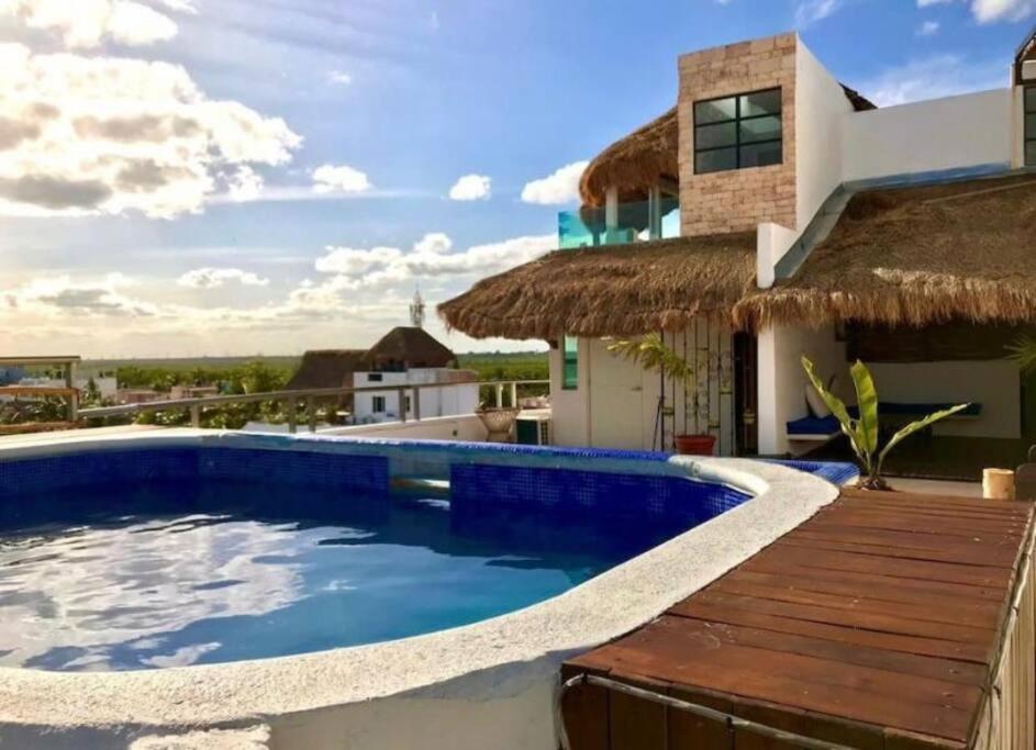 Bonita Habitacion Con Pequena Piscina A Aire Libre Puerto Morelos Buitenkant foto