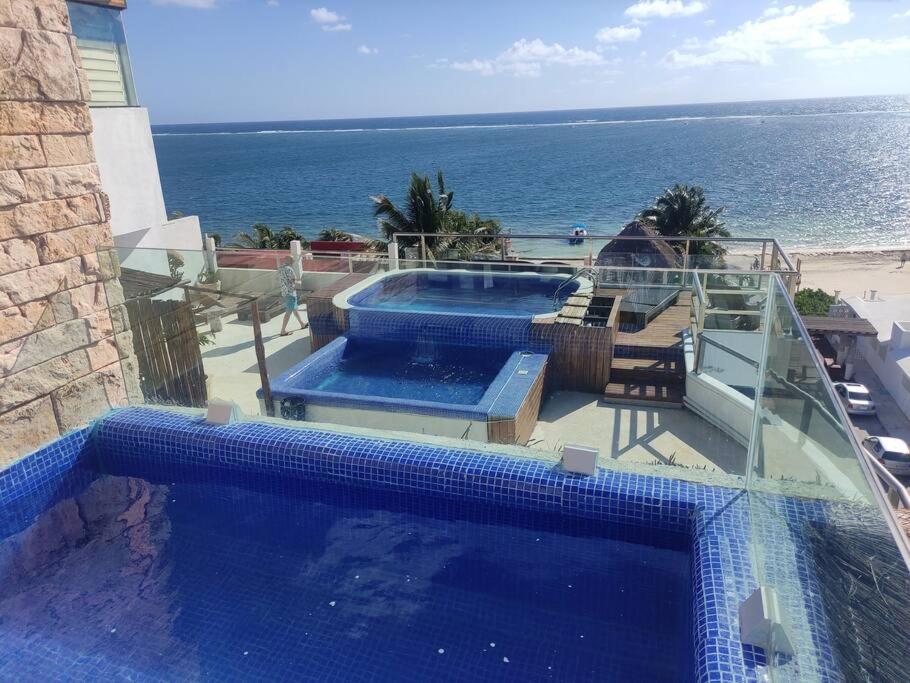 Bonita Habitacion Con Pequena Piscina A Aire Libre Puerto Morelos Buitenkant foto